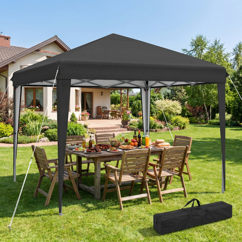 Brychan 3 x 3m Pop up Patio Gazebo, Black