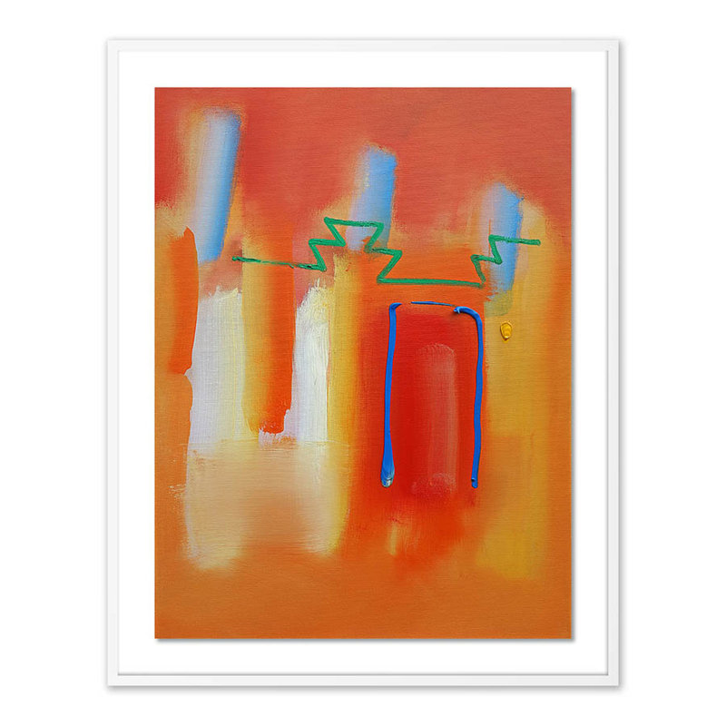 «Red Door» par Charles Stuart, reproduction d'art encadrée, Blanc, H 48 po x l 38 po x P 2,5 po