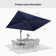 Gertha 9' x 12' Rectangular Double Top Cantilever Tilting Umbrella with Base and 360° Rotation