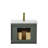 Barkley 24" Floating & Wall-Mounted Single Bathroom Vanity In Vintage Green With Ceramic Integrated Sink And Countertop