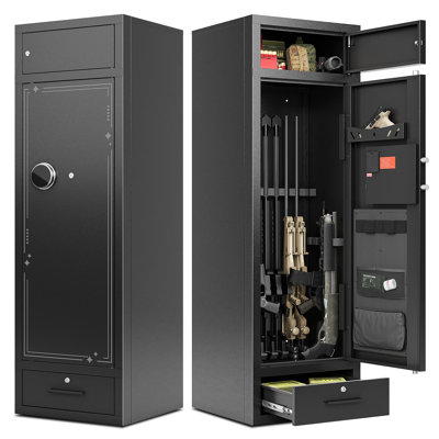 KAER 8-10 Safe Heavy Duty Anti-Theft  Cabinet with Drawer and Magnetic Lamp