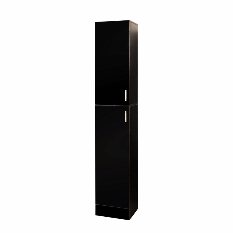 Freestanding Storage Cabinet, Narrow Accent Cabinet For Kitchen, Dining Room, Accent Storage Cabinet For Home, Black