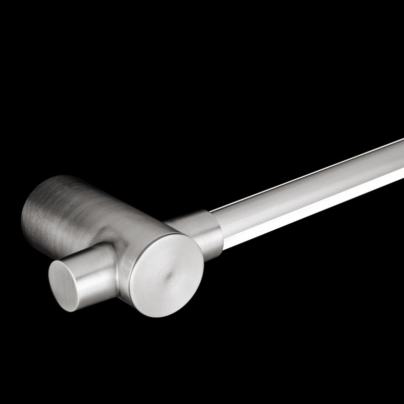 Brushed Nickel Dimmable LED Bath Bar with Frosted Acrylic Diffuser