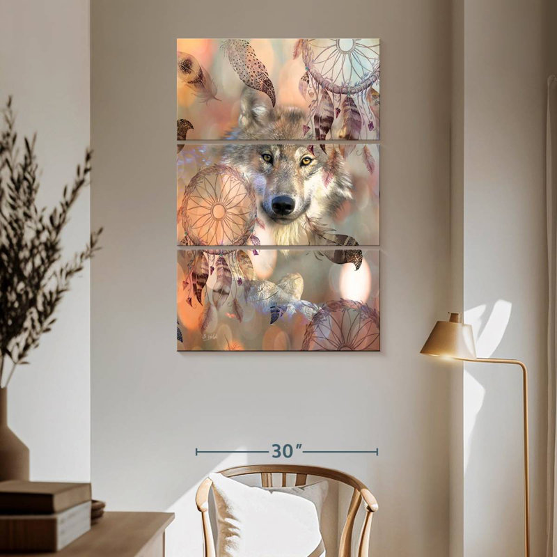 Brampt The Dream Wolf, 65" H x 42" W