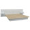 Collection Zen Alpha - Lit plateforme avec tête de lit et tables de chevet (2) - Assemblage facile, aucun sommier requis