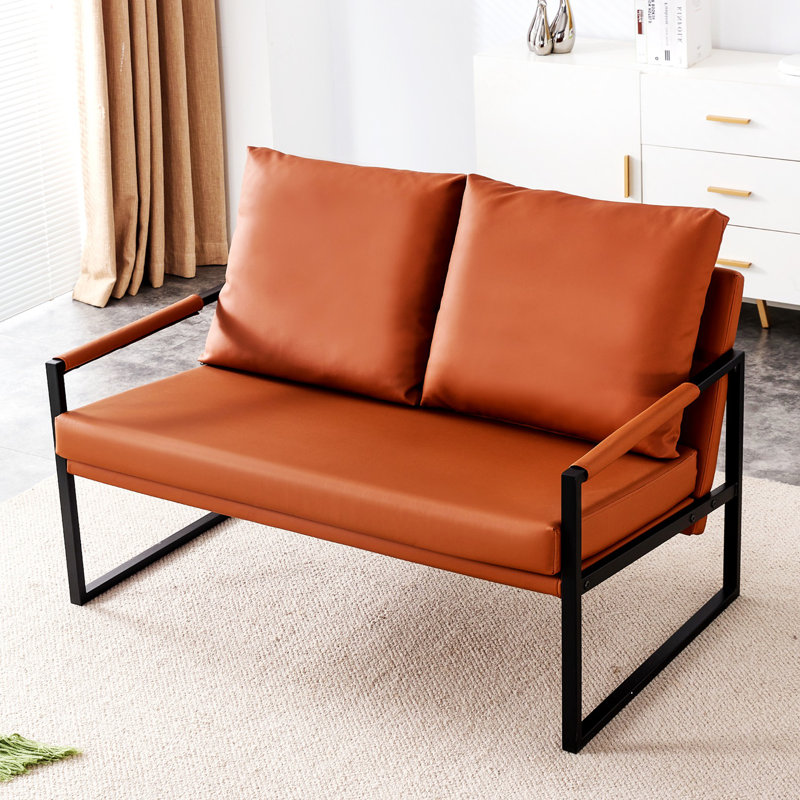 Harowrth 48.13'' Faux Leather Loveseat