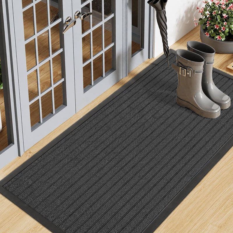 Tamalyn Non-Slip Indoor Doormat , 40cm W x 60cm L, Grey