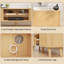 Fluted TV Stand With Storage For Living Room, Oak