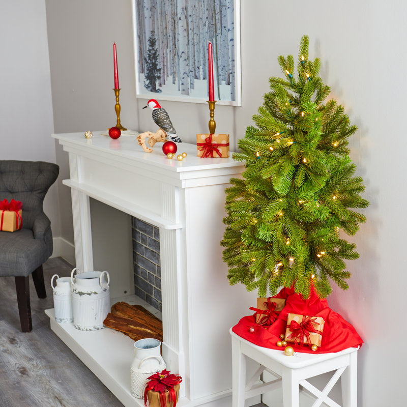 Lighted Artificial Christmas Tree, 3' H
