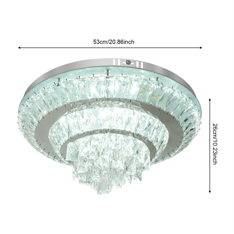 Modern Flush Mount Crystal Ceiling Light