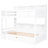 Twin - Over Twin, White, Bunk Bed, , Built In Shelves, Storage Drawer, Tidy Bedroom Twin/Twin, Save Space,