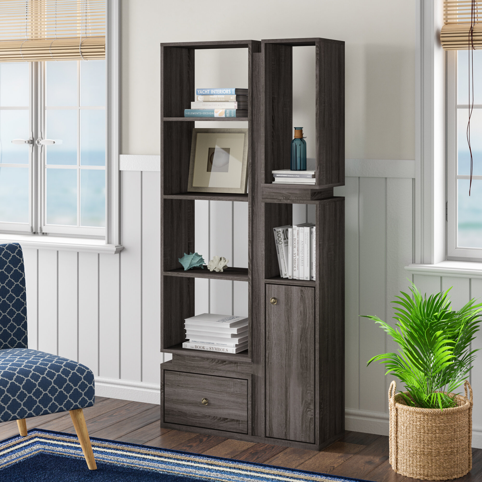 One Allium Way® Shoaf Standard Bookcase & Reviews | Wayfair