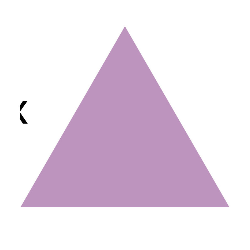 Décalcomanie murale motif triangle, Lilas, H 4 po x l 4 po x P 0,01 po