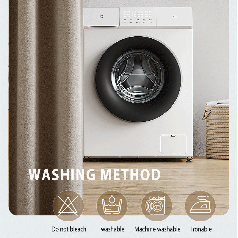 100% Blackout Curtains Linen Texture Room Darkening Thermal Insulating Drapes for Bedroom & Living Room(Set of 2), Cappuccion