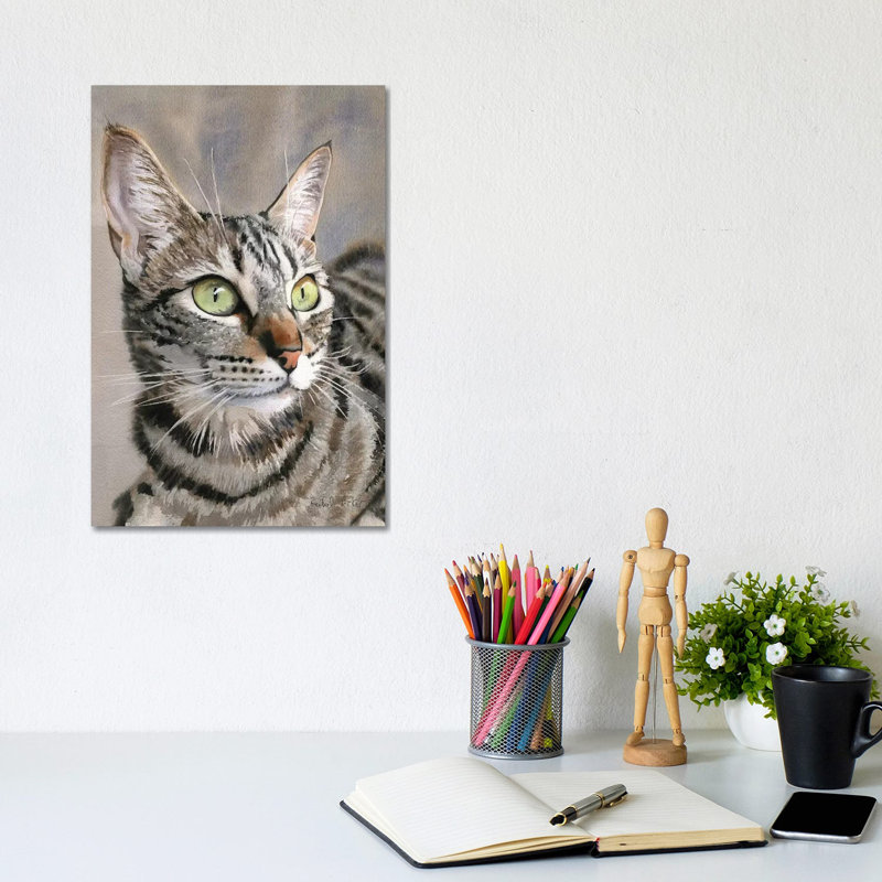 Tabby Eyes by Rachel Parker - Gallery-Wrapped Canvas Giclée on Canvas, Canvas, 20.32 cm H x 30.48 cm W