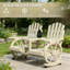 Banc de jardin en bois à haut dossier et banc de patio 2 places