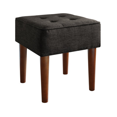 Elle Decor Aria Square Tufted Vanity Stool by Elle Decor