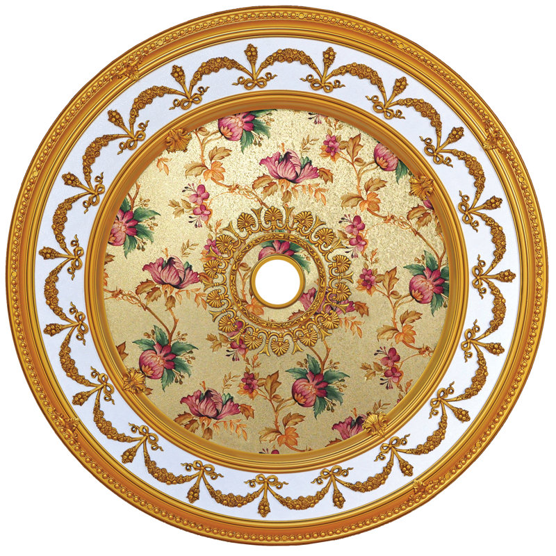 Motif floral rond 51 po