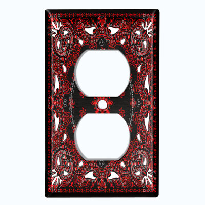 Plaque murale rouge à motif cachemire rouge 1 bande