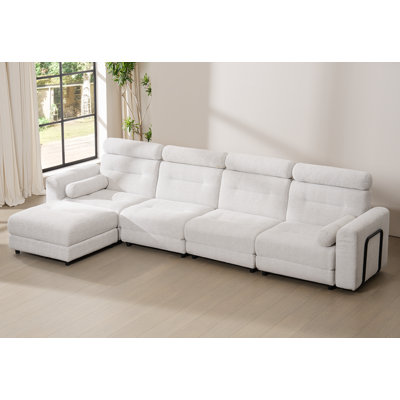 Canapé modulaire de 134 po, canapé-lit convertible 3 en 1, ensemble de 4 sièges et repose-pieds, canapés-lits pliables et portables