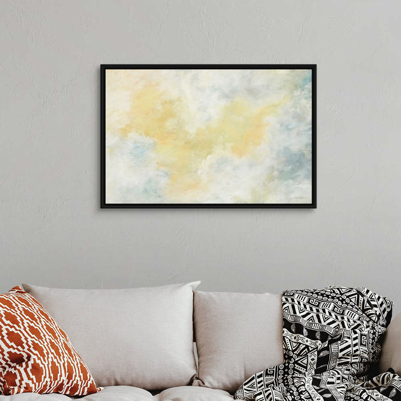 «Golden Sky 01» par Lisa Audit - reproduction d'art, Toile avec cadre noir, H 26 po x l 38 po x P 1,75 po