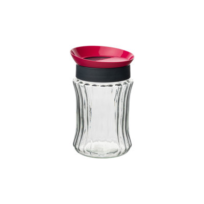 Premium 100% Glass Storage Jar with Plastic Lid, 5.1 x 5.1 x 7.9 inches | 45.6 fl oz Capacity | Dishwasher-Safe | Ideal for Kitchen Organization & Food Preservation | Stylish and Durable Design