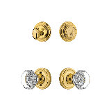 Nostalgic Warehouse Classic Rosette Entry Set with Waldorf Crystal Knob