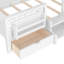Lit de jour simple avec 2 tiroirs et garde-corps double-531429390