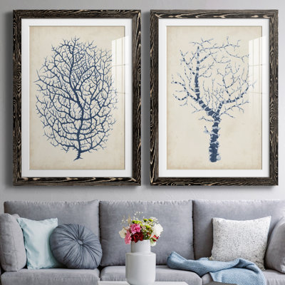 Indigo corail I - cadre photo, reproduction d'art