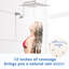 Pomme de douche carrée de 12 po avec extension réglable - Fabrication en acier inoxydable, pomme de douche à bras mobile de 12 po à faible encombrement, sans colmatage, convient aux filetages de tuyaux