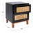 Elegant Linaris 18'' W Nightstand – Mid-Century Modern Rustic 2-Drawer Wood Table with Gold Handles-37180212