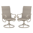 Outdoor Patio Swivel Chairs With Metal Frame Set Of 2