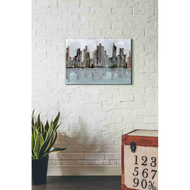 «Second City II» par Jarman Fagalde, art mural sur toile, H 18 po x l 26 po x P 0,75 po