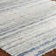 Tapis rayé bleu en laine noué à la main Belz-560867615