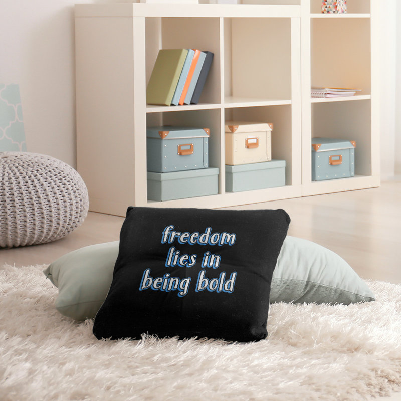 Be Bold Throw Pillow, 26" H x 26" W, Blue