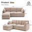Canapé modulaire réversible avec repose-pieds 4 pièces Sarang-1950948286