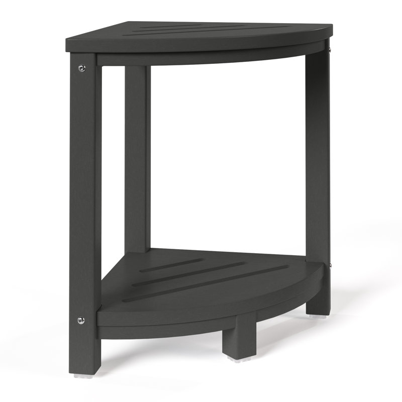 Banc de douche en poly, Gris