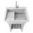 Freestanding Plastic Laundry Sink With Washboard And Faucet-136359156