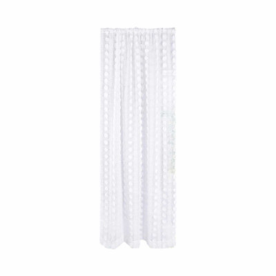 Rideau transparent blanc à un panneau de rideau en voile transparent pour la chambre à coucher
