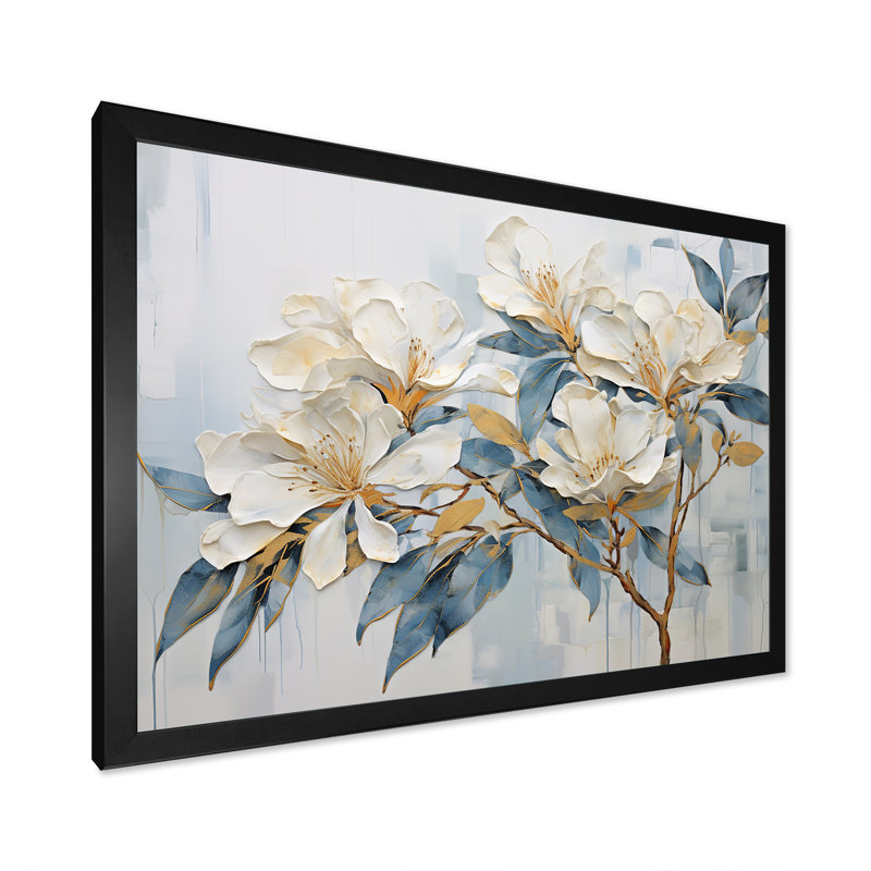 Essence de Rhododendron Simplicité III, H 12 po x l 20 po x P 1 po, Cadre simple noir