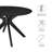 Crossroads 47" Round Wood Dining Table In Black