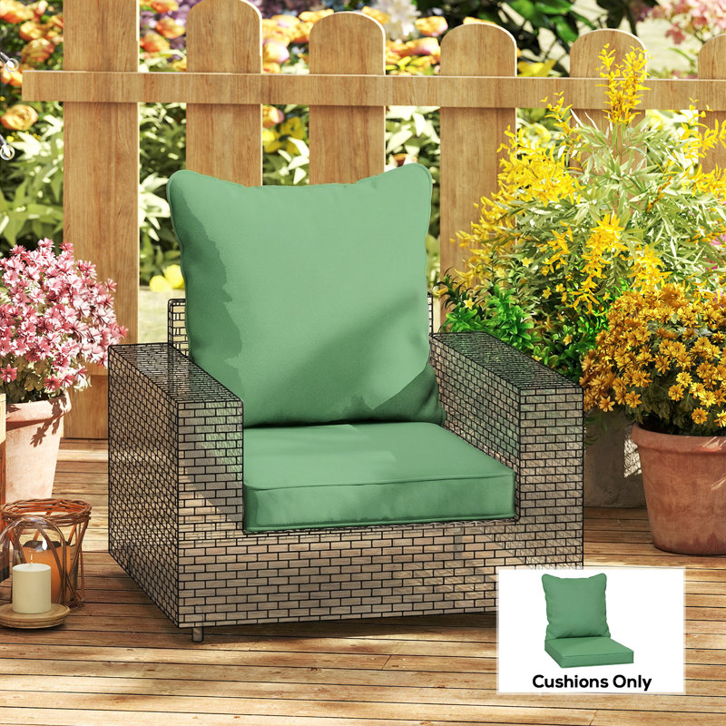 Outdoor Seat Cushion Set, Green