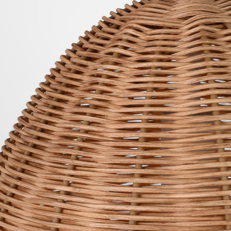 Norman Large Pendant from , White/Brown, 85.5" H x 15.5" W x 15.5" D