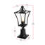 Lampadaire d'extérieur noir de 7 pouces Canterbury