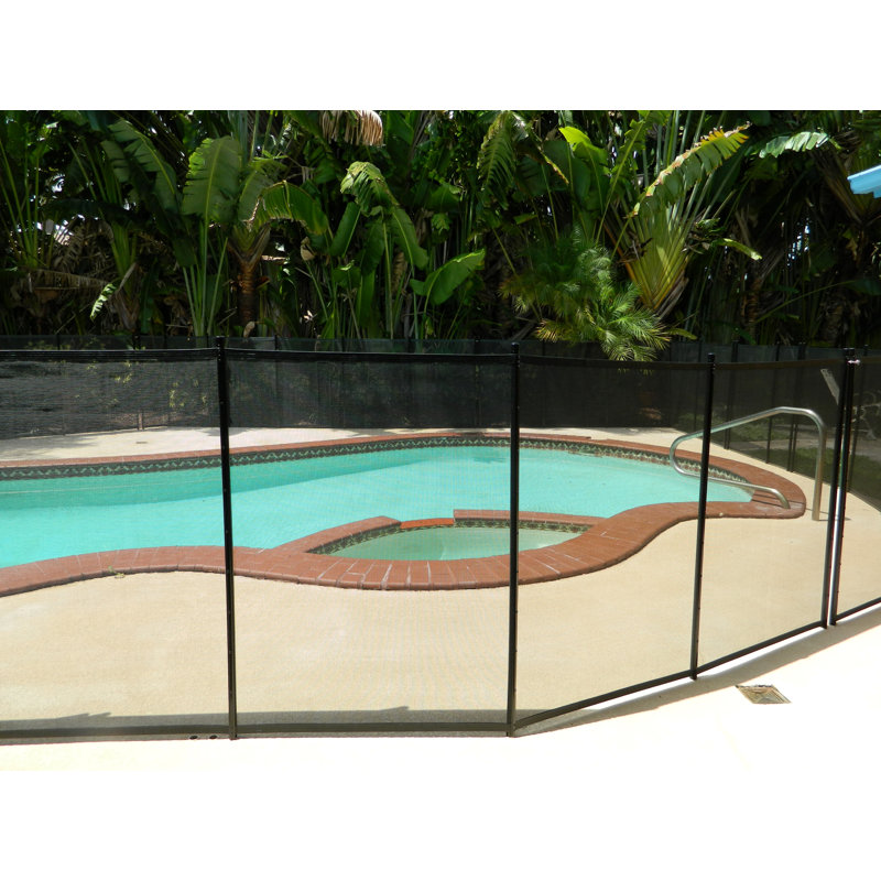 Panneau de clôture en vinyle PoolfenceDIY, Noir, H 66 po x l 5 po x P 5 po