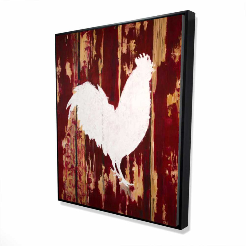 Silhouette de coq - décor de toile de cuisine de ferme
