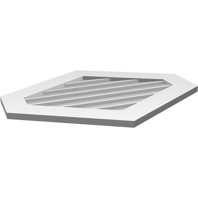 Ventilé vertical à pignon vertical 7/12 po, H 26 po x l 32 po x P 1 po