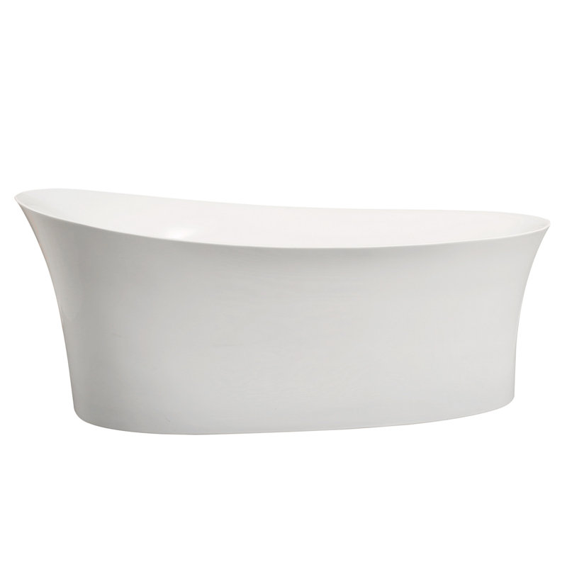 66.9'' x 32.7'' Freestanding Soaking Acrylic Bathtub