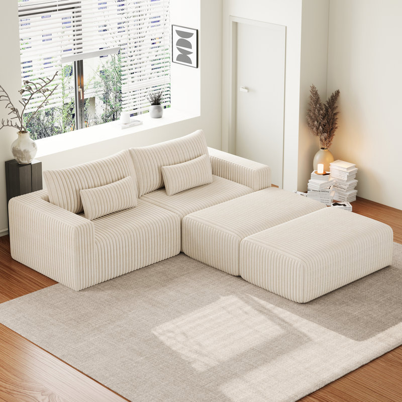 Fauteuil modulaire Comfy, H 30,93 po x l 30,35 po x P 30,05 po, Beige