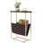 Pine Wood Top Metal Frame End Table